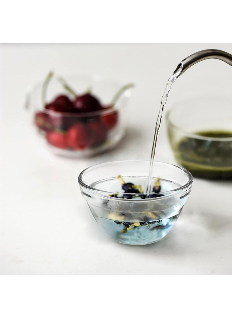 Sweet seven - Set of 10 Small Glass Dipping Bowls - Clear Round Serving Dishes for Parties, Snacks, Sauces, and More - Reusable Mini Condiment Pots for Spices, Relish, Jam, Chutney, and Creams - Image 1