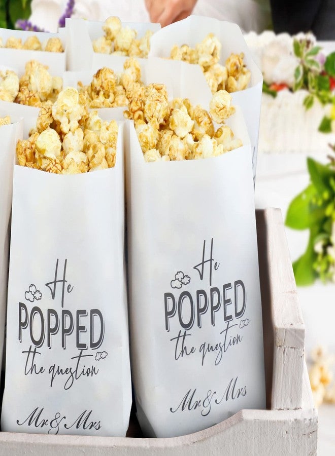 ANTING He Popped the Question Popcorn Bags Engagement Party Favors Popcorn Bags Wedding Bridal Shower Engaged Goody Snack Treat Bags Grease Resistant - Image 2
