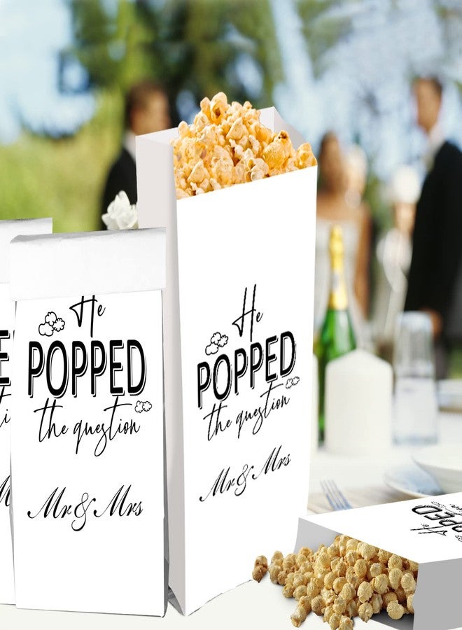 ANTING He Popped the Question Popcorn Bags Engagement Party Favors Popcorn Bags Wedding Bridal Shower Engaged Goody Snack Treat Bags Grease Resistant - Image 4