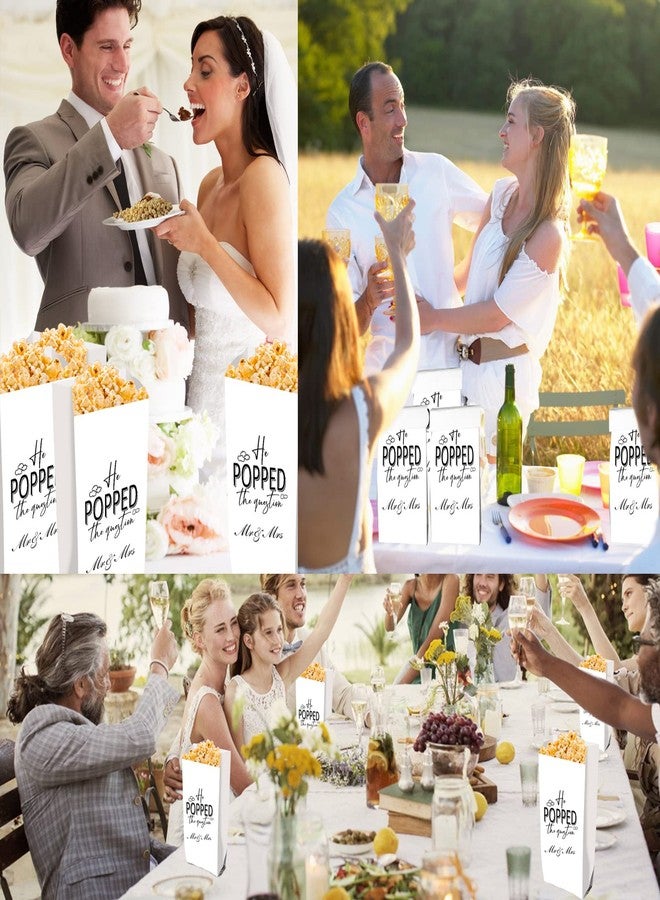 ANTING He Popped the Question Popcorn Bags Engagement Party Favors Popcorn Bags Wedding Bridal Shower Engaged Goody Snack Treat Bags Grease Resistant - Image 3