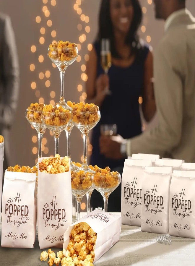ANTING He Popped the Question Popcorn Bags Engagement Party Favors Popcorn Bags Wedding Bridal Shower Engaged Goody Snack Treat Bags Grease Resistant - Image 5
