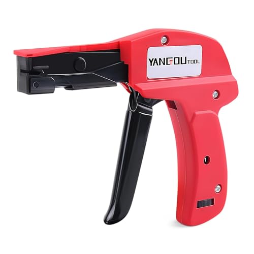 Yangoutool Ergonomic Cable Tie Gun: Hand-Operated Zip Tie Tool with 1-3 Adjustable Tension Settings, Efficient Fastening and Cutting - Image 1