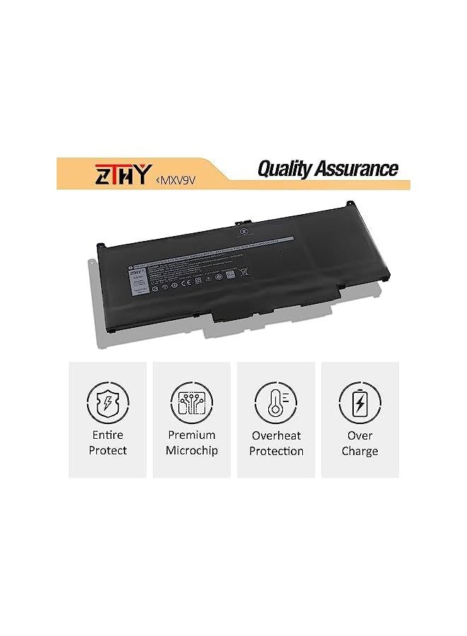 ZTHY Mxv9V Laptop Battery Replacement For Dell Latitude 5300 5310 7300 7400 E5300 E5310 E7300 E7400 Series Notebook 5Vc2M 05Vc2M 829Mx 0829Mx 7.6V 60Wh 7500Mah 4-Cell - Image 4