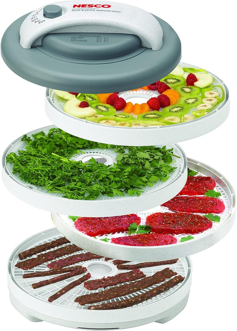 Nesco FD-61 Snackmaster Encore Food Dehydrator for Great Jerky and Snacks, 4 Trays, Gray - Image 2