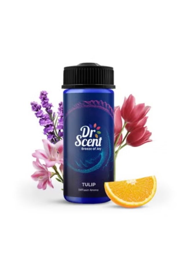 Dr Scent Breeze of Joy Diffuser Aroma Oil – TULIP | Luxurious Fragrance with Apple and Brazilian Orange Base, Lavender, Lychee and Peach Middle, Lily, Jasmine, and Magnolia as Bottom Notes. (170ml) - Image 1