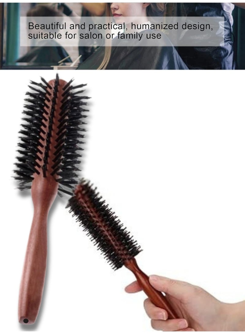 جولي فرشاة سشوار للشعر دائرية بيد خشبية لتجفيف الشعر - Image 3