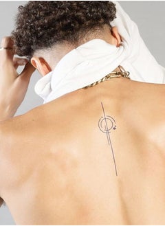 Inkbox Temporary Tattoos, Semi-Permanent Tattoo, One Premium Easy Long Lasting, Water-Resistant Temp Tattoo with For Now Ink - Lasts 1-2 Weeks, Planetarium, 7 x 2 in