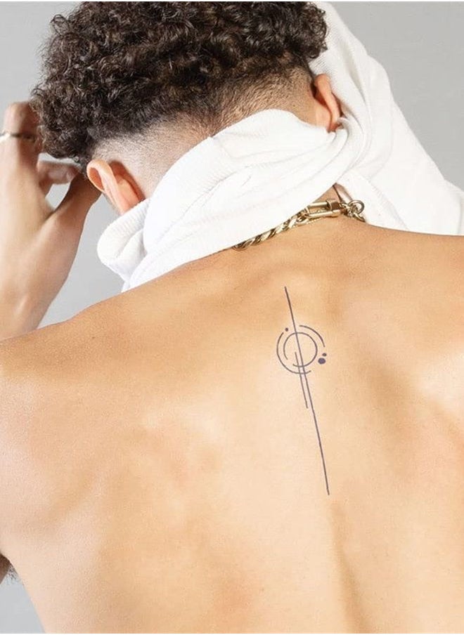 inkbox - Inkbox Temporary Tattoos, Semi-Permanent Tattoo, One Premium Easy Long Lasting, Water-Resistant Temp Tattoo with For Now Ink - Lasts 1-2 Weeks, Planetarium, 7 x 2 in - Image 1
