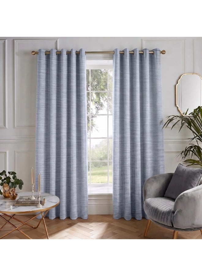 Amali Blackout Textured Curtains 274 cm x 127 cm - 2 Panels, 100% Polyester, Grommet Top, Thermal Insulated, Noise Reducing, Light Blocking - Image 1