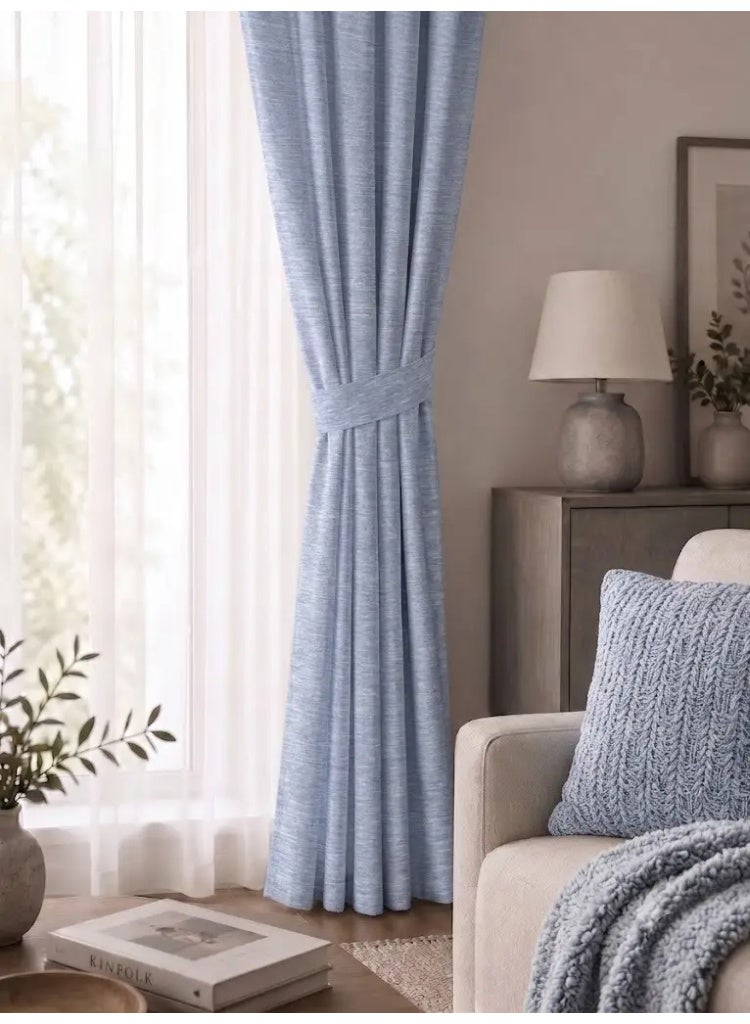 Amali Blackout Textured Curtains 274 cm x 127 cm - 2 Panels, 100% Polyester, Grommet Top, Thermal Insulated, Noise Reducing, Light Blocking - Image 2