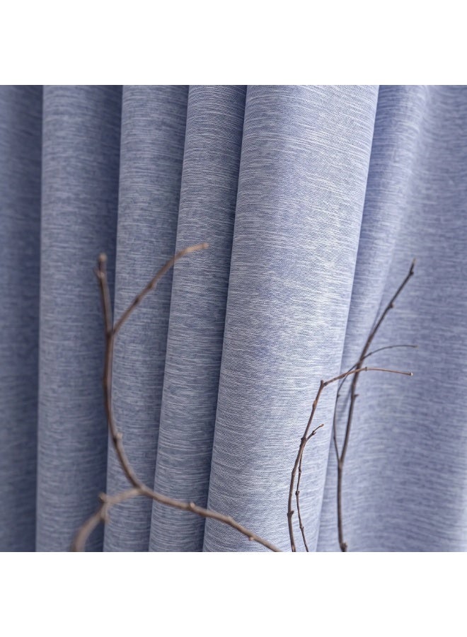 Amali Blackout Textured Curtains 274 cm x 127 cm - 2 Panels, 100% Polyester, Grommet Top, Thermal Insulated, Noise Reducing, Light Blocking - Image 3