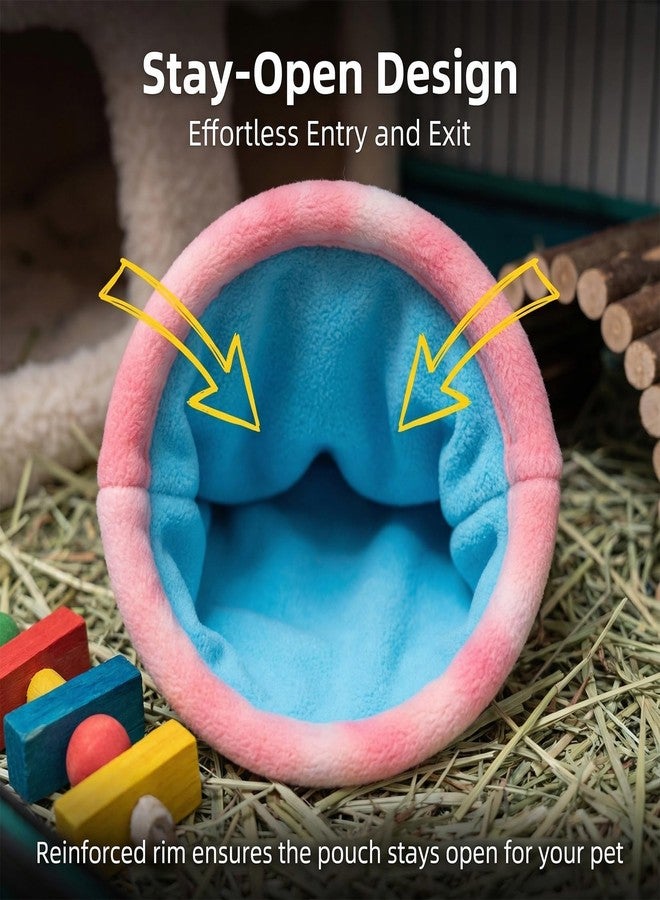 RAINFLOW Guinea Pig Snuggle Sack - Cute Small Animal Bed Fleece Sleep Sacks Anti Collapse Opening Designed Cage Liner Hideout, Washable Bunny Rabbit Bed for Indoor Small Pets Hamster Ferret Hedgehog - Image 5