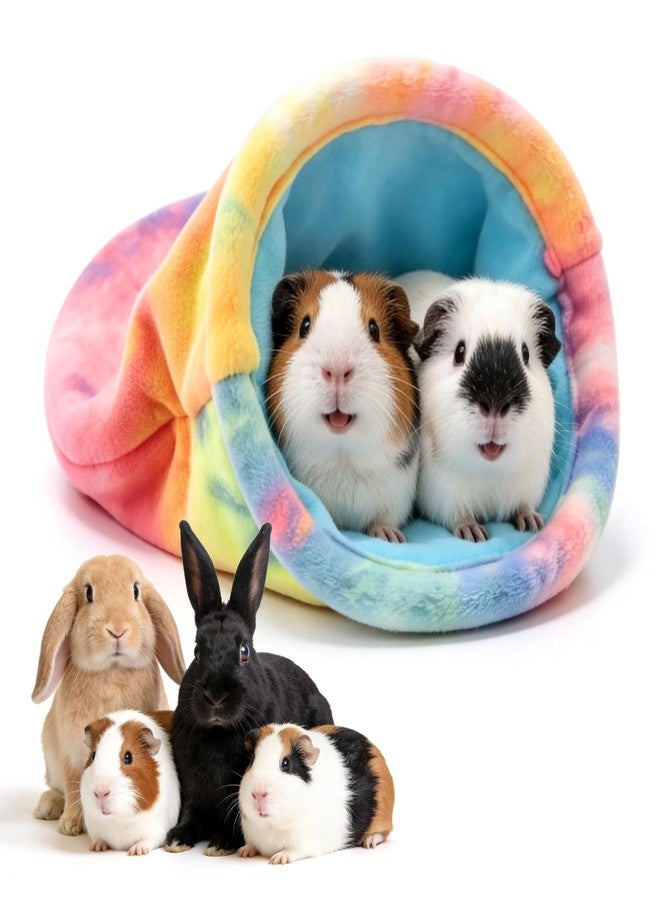 RAINFLOW Guinea Pig Snuggle Sack - Cute Small Animal Bed Fleece Sleep Sacks Anti Collapse Opening Designed Cage Liner Hideout, Washable Bunny Rabbit Bed for Indoor Small Pets Hamster Ferret Hedgehog - Image 1