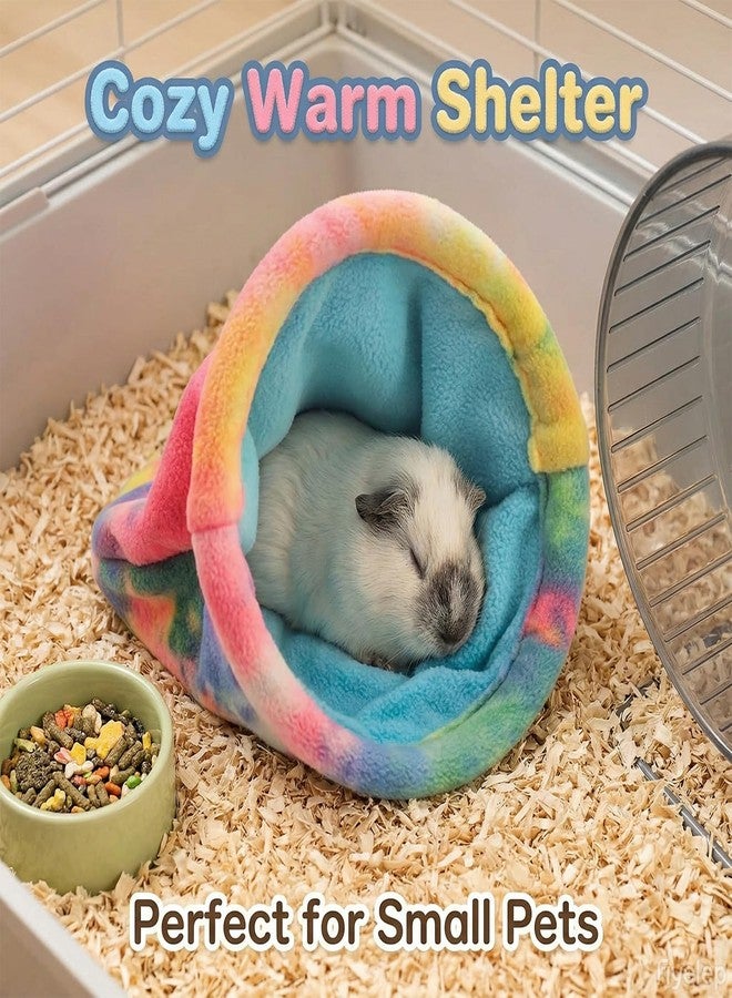 RAINFLOW Guinea Pig Snuggle Sack - Cute Small Animal Bed Fleece Sleep Sacks Anti Collapse Opening Designed Cage Liner Hideout, Washable Bunny Rabbit Bed for Indoor Small Pets Hamster Ferret Hedgehog - Image 4