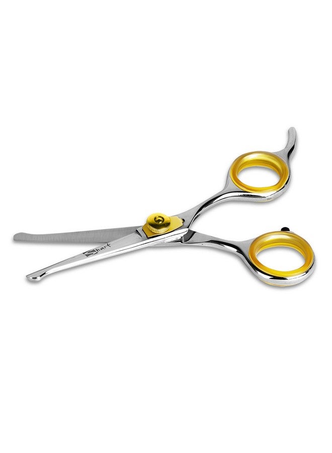 Sharf Gold Touch 4.5 Inch 440C Japanese Stainless Steel Pet Grooming Scissor With Round Tip And Ballpoint For Safety - Image 2