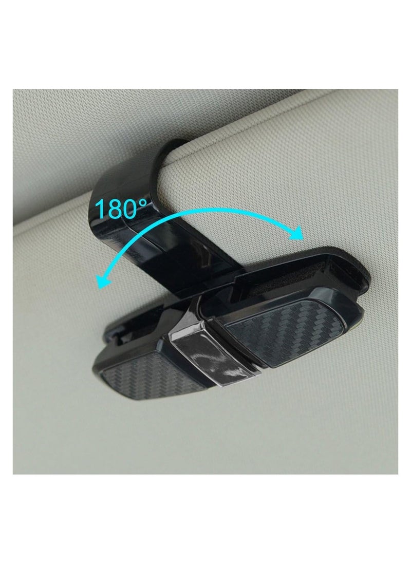 Generic 2 Pack Car Sunglass Holder Glasses Holder for Car Sun Visor Sunglasses with Card Clip (Black)  - Image 3