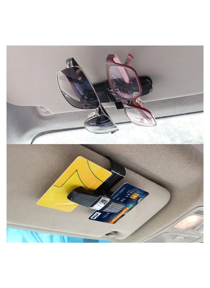 Generic 2 Pack Car Sunglass Holder Glasses Holder for Car Sun Visor Sunglasses with Card Clip (Black)  - Image 4