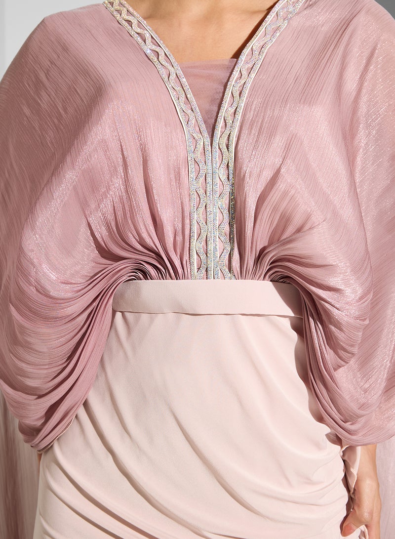 Namshi x Draped Overlay Maxi Dress  - Image 4