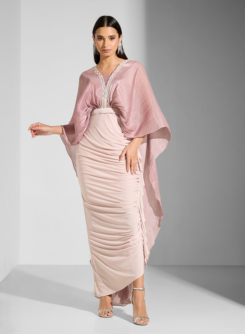 Namshi x Draped Overlay Maxi Dress  - Image 5
