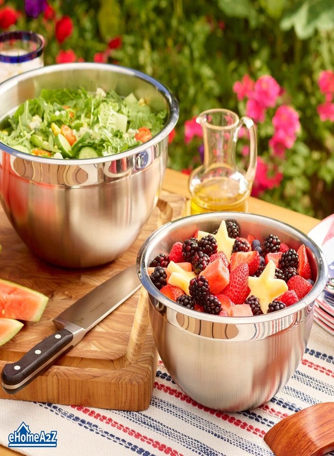 EHOMEA2Z Stainless Steel Mixing Bowls Set, Deep Mixing Bowls,Durable, Stackable,Food-Grade Safe,Rust and Corrosion Resistant Mixing Bowls Stainless Steel,Food Prep (5Pc Set) - Image 4