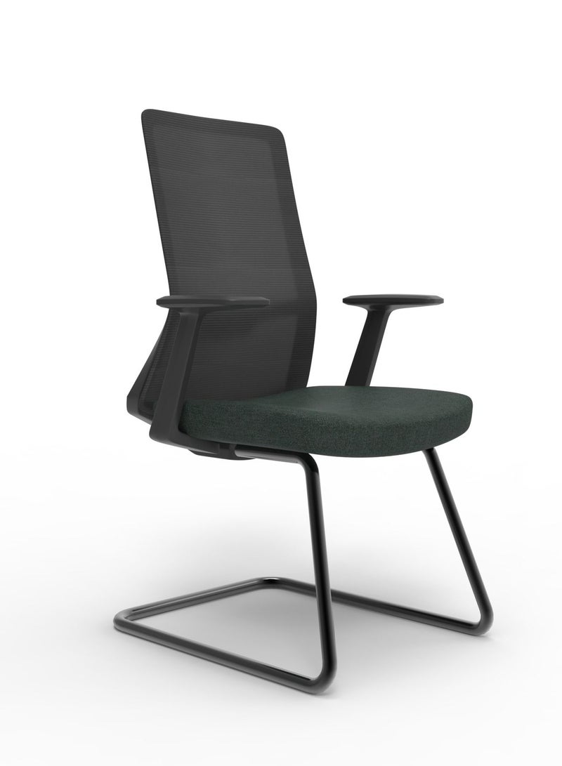 BAFCO Mesh Back Ergonomic Office Executive Adjustable Height Modern Comfort Mesh Wide Seat Home Working Study Office Visitor Chair (Black) - Image 1