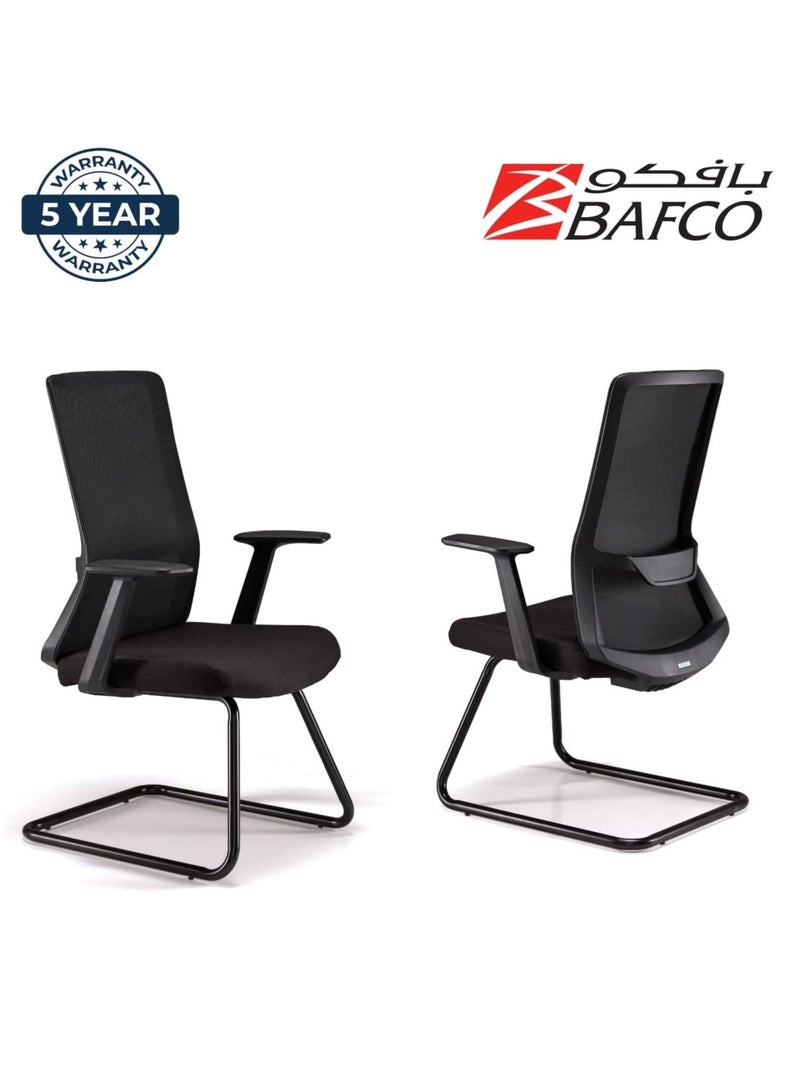 BAFCO Mesh Back Ergonomic Office Executive Adjustable Height Modern Comfort Mesh Wide Seat Home Working Study Office Visitor Chair (Black) - Image 4