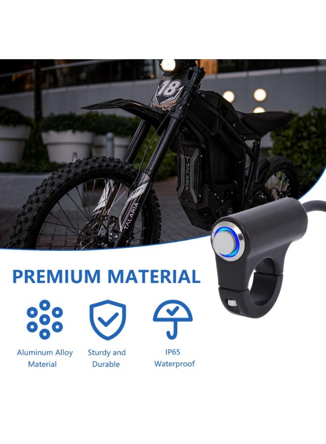 Aluminum Blue LED Headlight Kill Switch Compatible with Sur Ron Light Bee X Segway X260 X160 Talaria Sting MX3 - Image 3