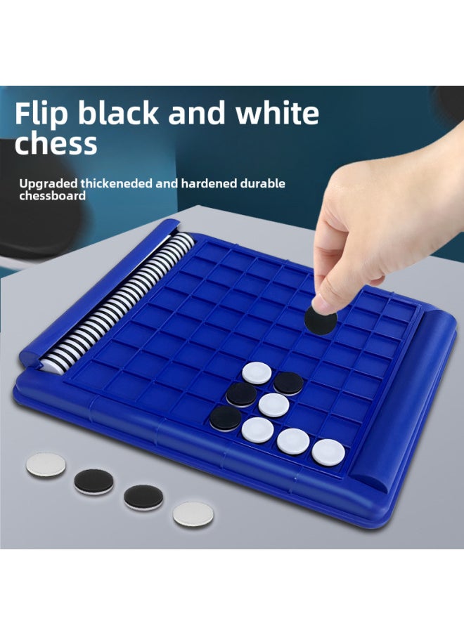 null - Flip Black And White Chess Children's Backgammon Parent-child Interactive Desktop Game Logical Thinking Reasoning Educational Toys-Color: Thickened Chessboard 64 Chess Punishment Board ] - Image 1
