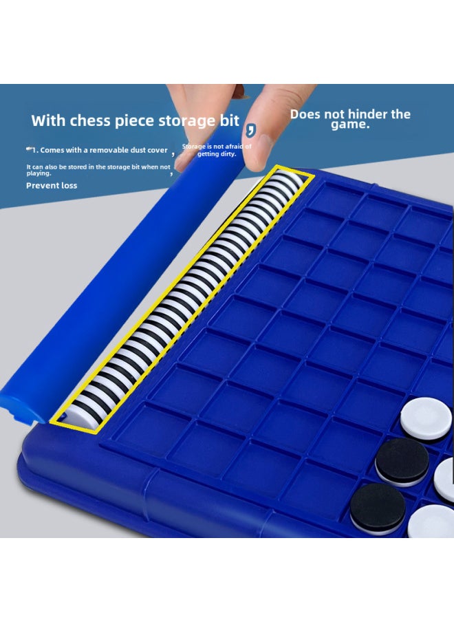 null - Flip Black And White Chess Children's Backgammon Parent-child Interactive Desktop Game Logical Thinking Reasoning Educational Toys-Color: Thickened Chessboard 64 Chess Punishment Board ] - Image 1