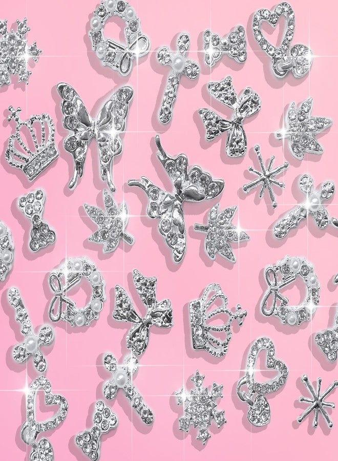Lifextol 40pc Nail Charms for Women Nail Gems Rhinestones for Nails Decoration - Image 3