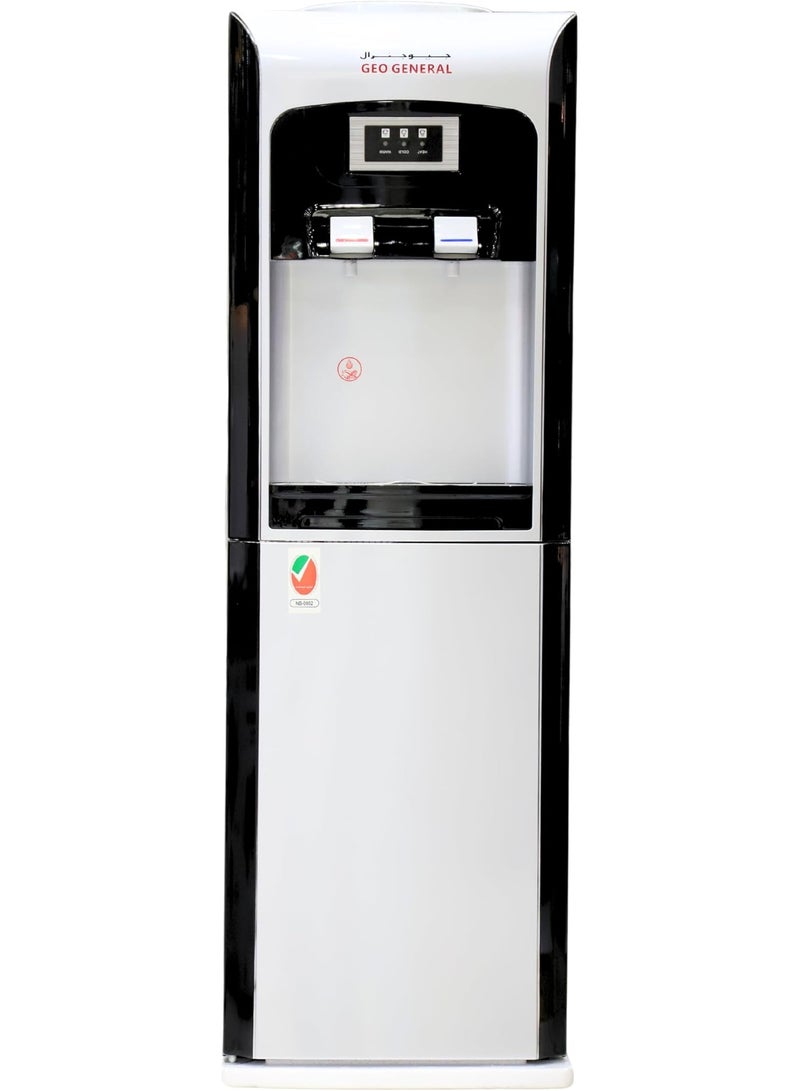 GEO GENERAL GSM-98LB Water Dispenser – Hot & Cold, 2 Taps, High-Efficiency Cooling & Heating, Black Finish - Image 1