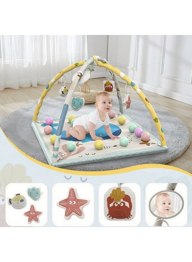 VTERLY Baby Play Gym Mat with Ball Pit Activity Gym Center Tummy Time Mat Thickened Mat Sensory Exploration Motor Skill Development for Newborn Infant Baby Toddlers - Image 2