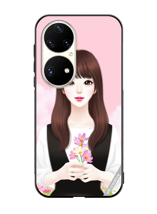 VR CREATIVE Protective Case Cover For Huawei P50 Pro Cute Anime Girl Design Multicolour - Image 1