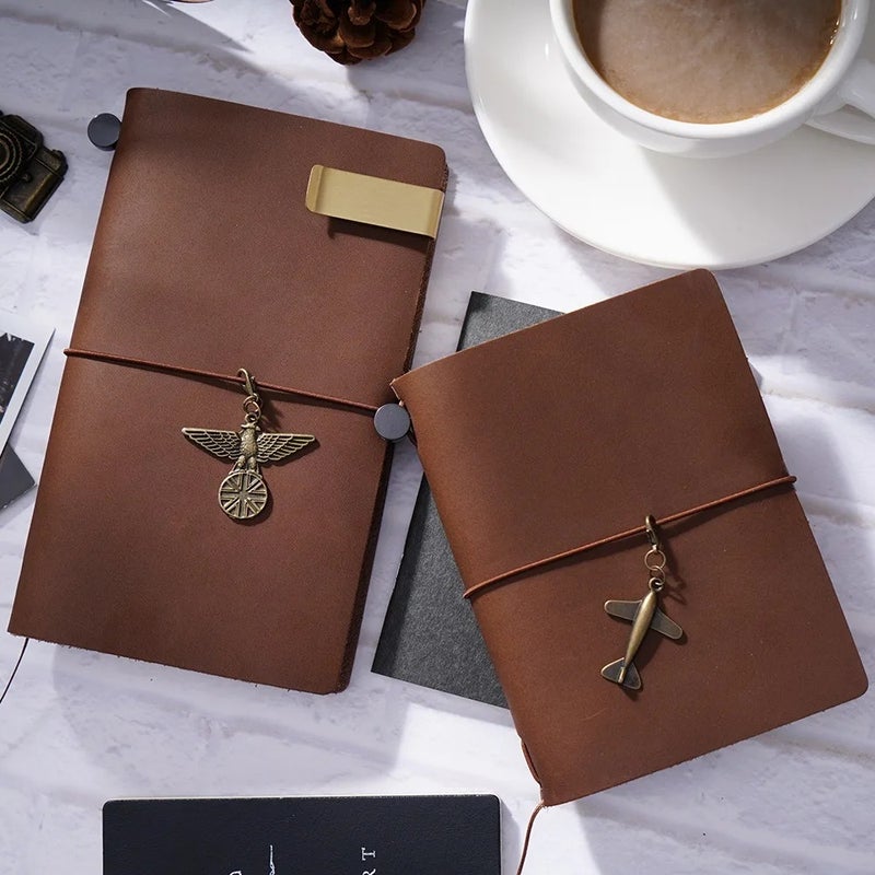 Travel Retro Leather Notebook, Refillable - Image 1