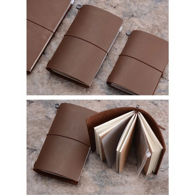 Travel Retro Leather Notebook, Refillable - Image 5