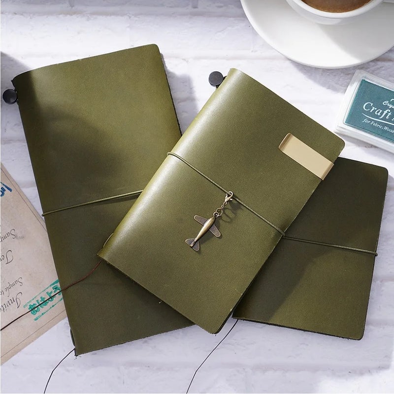 Travel Retro Leather Notebook, Refillable - Image 2