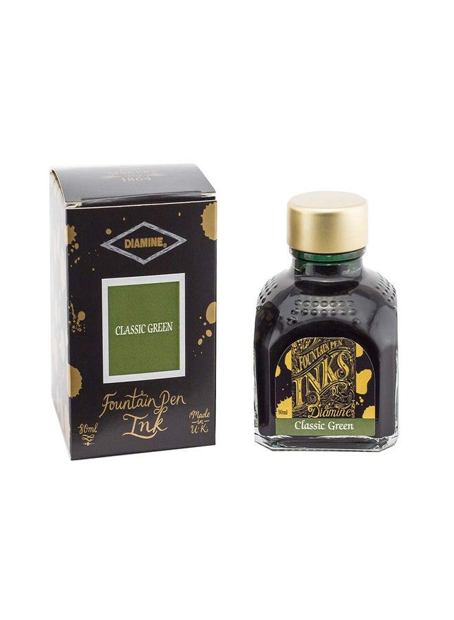 Diamine Classic Green Ink Bottle - 80ml - Image 1