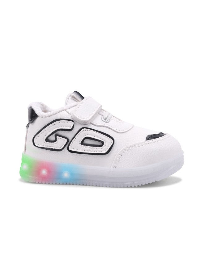 KATS Unisex Kids LED Colourblocked Sneakers with Velcro Closure - Image 3