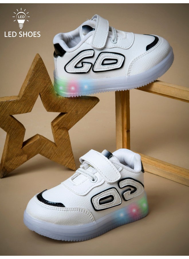 KATS Unisex Kids LED Colourblocked Sneakers with Velcro Closure - Image 2