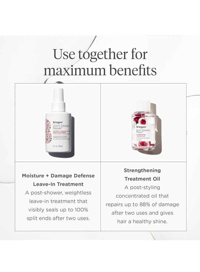 Briogeo Don’t Despair Repair Moisture Damage Defense Leave In Treatment Seals Split Ends and Repairs Dry Damaged Hair Vegan Phalate and Paraben Free 118ml - Image 2