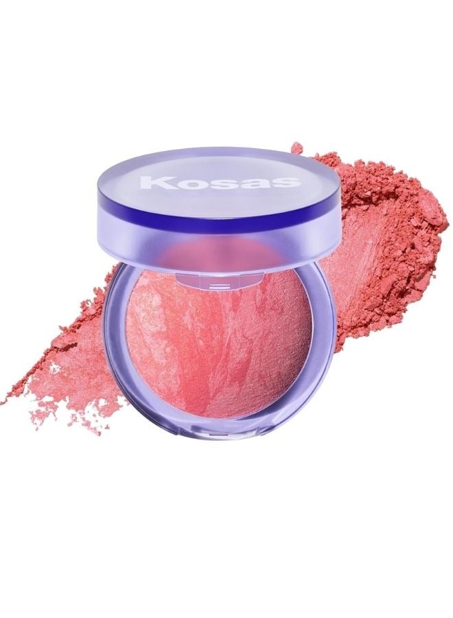 كوساس أحمر خدود بلاش إز لايف مخبوز وخالي من التلك ومشرق، هايب - وردي دافئ 4.5 جرام - Image 1