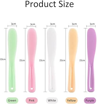 Quupy 6PCS Disposable Makeup Mixing Spoon Scraper Spatula Skin Care Facial Cream Beauty Spoon Multifunctional Mixing Bar for Mask Applicator - Image 2