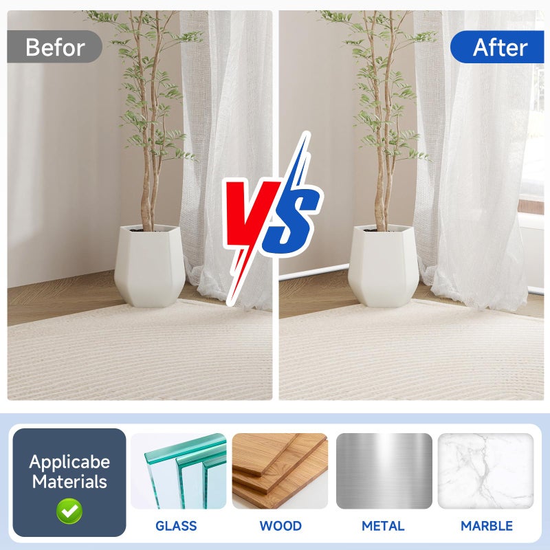 YIYAO Flexible Quarter Round Molding Bendable Molding Trim 0.5 Inch(W) x 5 Feet(L) Self Adhesive Vinyl Wall Base Peel and Stick Rubber Edge Trim for Floor,Tub,Around Curved Stairs(White) - Image 3