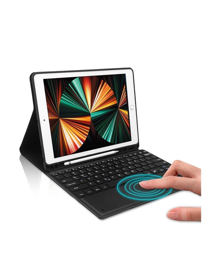 iPad Air 4th 5th Generation Case with Keyboard and Trackpad iPad Air 10.9 Keyboard Case iPad Pro 11 Inch Case with Keyboard 360 Rotatable Bluetooth Keyboard For iPad Touchpad Black