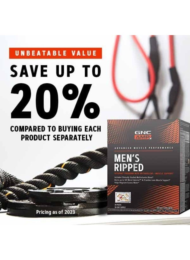 GNC AMP - Men'S Ripped Vitapak Program With Metabolism + Muscle Support - Image 1