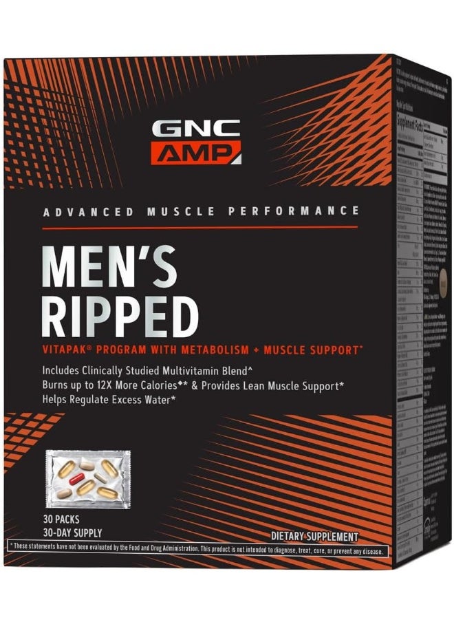 GNC AMP - Men'S Ripped Vitapak Program With Metabolism + Muscle Support - Image 1