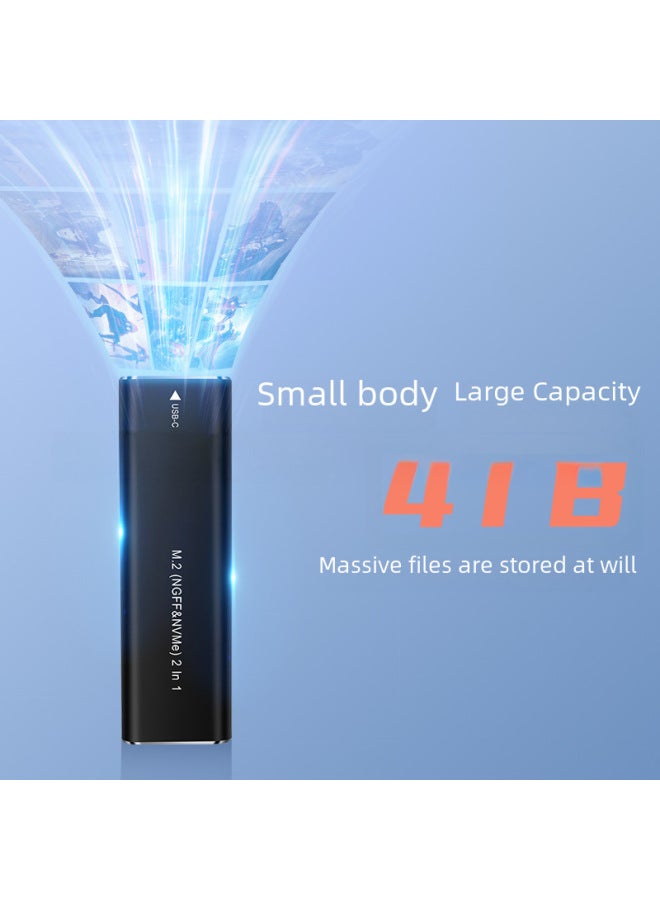Usb 3.1 10g M.2 Solid State Drive Box Dual Protocol Ngff Nvme Notebook External M2 Hard Drive Box Digital Computer Mobile Hard-Color:Silver NGFF Single Protocol C- A 5G - Image 5