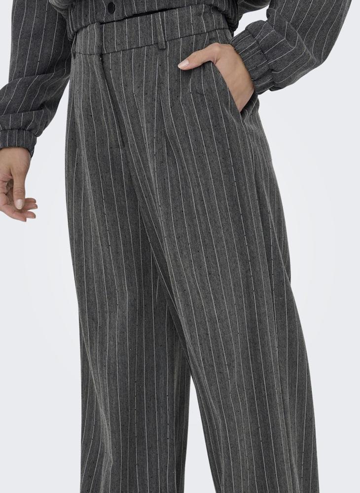 ONLY Striped Wide Leg Pants - Image 3