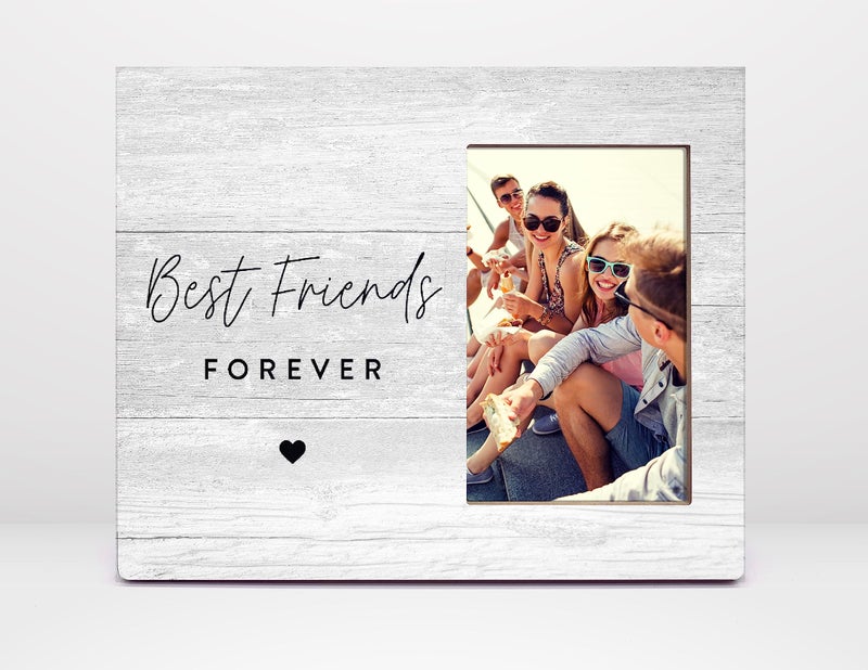 إطار صورة أفضل صديق إلى الأبد هدايا صداقة لمسافات طويلة للنساء BFF أفضل الأصدقاء 4x6 إطار صورة رمادي