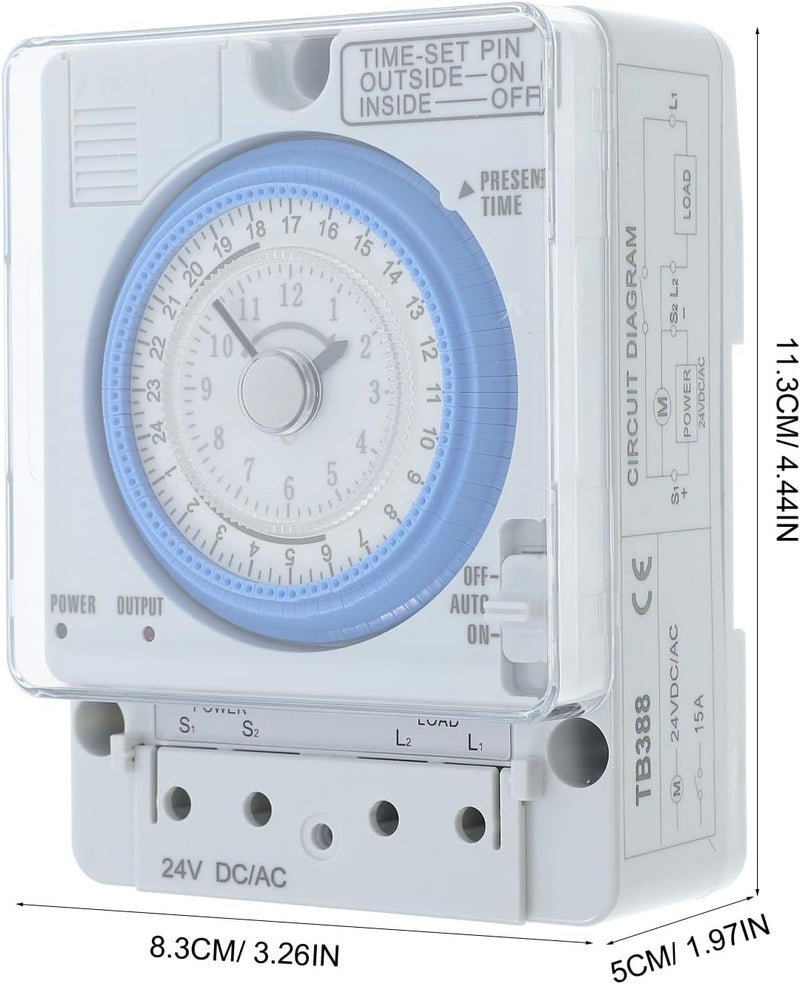 Mechanical Timer Analog Countdown Multifunctional Compact 24vac/dc Indoor Kitchen Timer Precise Time Control for Cooking and Baking Use - Image 2